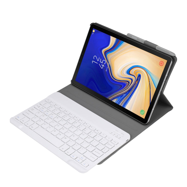 A590 บางเฉียบที่ถอดออกได้แม่เหล็กบลูทูธคีย์บอร์ดหนังกรณีแท็บเล็ตสำหรับ Galaxy Tab A 10.5 T590 / T595 พร้อมตัวยึด