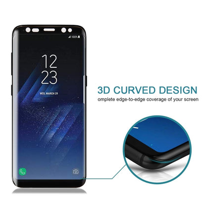 สำหรับ Galaxy S8 / G950 0.26mm 9H ความแข็งพื้นผิว 3D Curved Silk-screen Full Screen กระจกกันรอยหน้าจอพร้อมกาวเต็ม, For Galaxy S8 / G950 Adhesive
