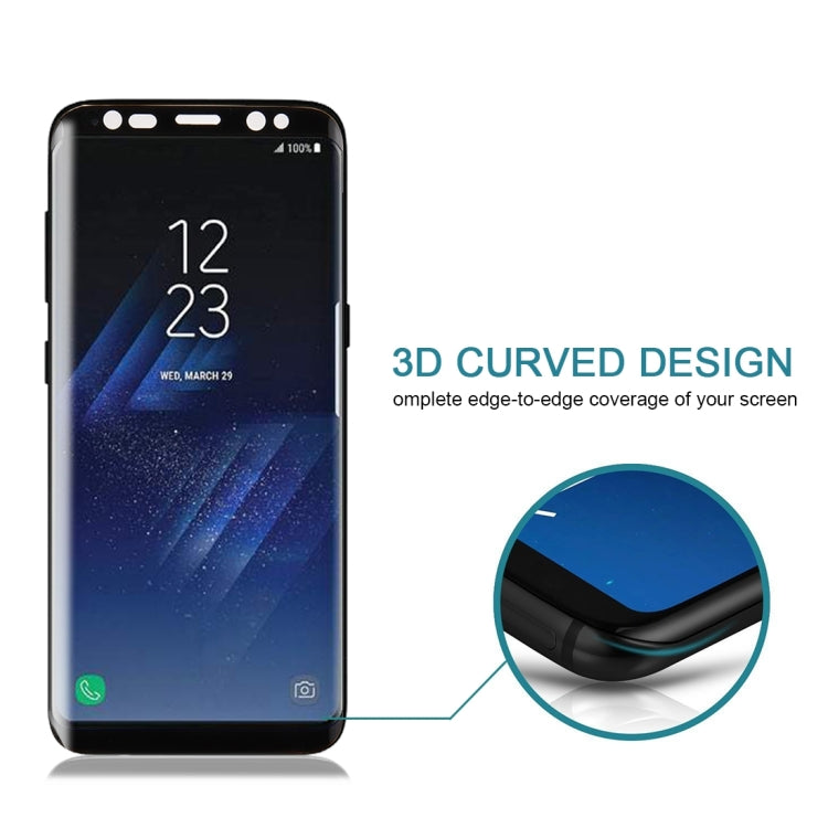 สำหรับ Galaxy S8 + / G955 0.26mm 9H ความแข็งพื้นผิว 3D Curved Silk-screen Full Screen กระจกกันรอยหน้าจอพร้อมกาวเต็ม, For Galaxy S8+ / G955 Adhesive