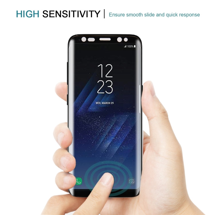 สำหรับ Galaxy S8 + / G955 0.26mm 9H ความแข็งพื้นผิว 3D Curved Silk-screen Full Screen กระจกกันรอยหน้าจอพร้อมกาวเต็ม, For Galaxy S8+ / G955 Adhesive