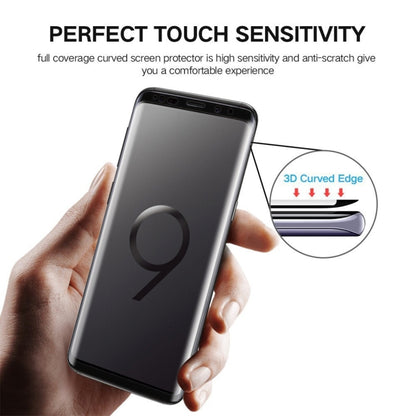 25 ชิ้นสำหรับ Galaxy S9 พลัส 0.33 มิลลิเมตร 9 H ความแข็งพื้นผิว 3D ขอบโค้งป้องกันรอยขีดข่วนแบบเต็มหน้าจอ HD เต็มกาวป้องกันหน้าจอแก้ว, For Galaxy S9 Plus