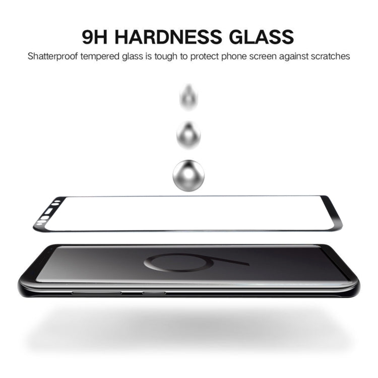 25 ชิ้นสำหรับ Galaxy S9 พลัส 0.33 มิลลิเมตร 9 H ความแข็งพื้นผิว 3D ขอบโค้งป้องกันรอยขีดข่วนแบบเต็มหน้าจอ HD เต็มกาวป้องกันหน้าจอแก้ว, For Galaxy S9 Plus