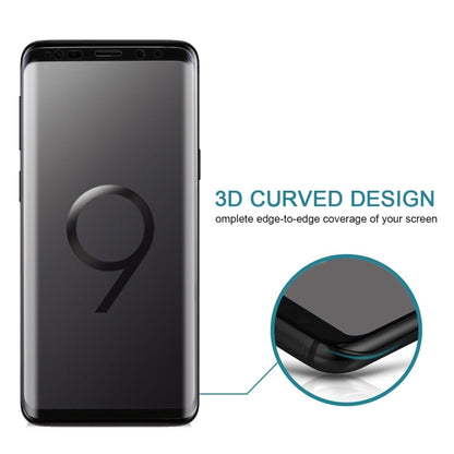 25 ชิ้นสำหรับ Galaxy S9 พลัส 9H ความแข็งพื้นผิว 3D ขอบโค้งป้องกันรอยขีดข่วนแบบเต็มหน้าจอ HD กระจกนิรภัยป้องกันหน้าจอ, For Galaxy S9 Plus