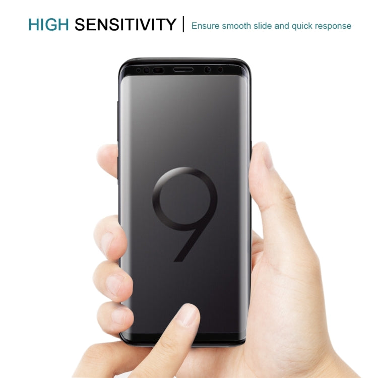 25 ชิ้นสำหรับ Galaxy S9 พลัส 9H ความแข็งพื้นผิว 3D ขอบโค้งป้องกันรอยขีดข่วนแบบเต็มหน้าจอ HD กระจกนิรภัยป้องกันหน้าจอ, For Galaxy S9 Plus