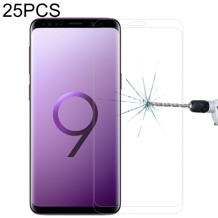 25 ชิ้น 9H 3D ฟิล์มกระจกนิรภัยแบบเต็มหน้าจอสำหรับ Galaxy S9 Plus, For Galaxy S9 Plus(0.26mm)