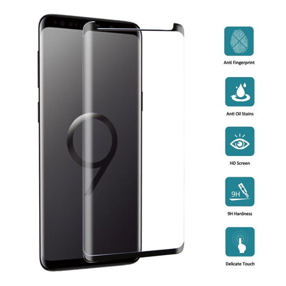 25 ชิ้นสำหรับ Galaxy S9 9H ความแข็งพื้นผิว 3D ขอบโค้งป้องกันรอยขีดข่วนไม่เต็มหน้าจอ HD กระจกนิรภัยป้องกันหน้าจอ, For Galaxy S9, Non-full (25 PCS), For Galaxy S9
