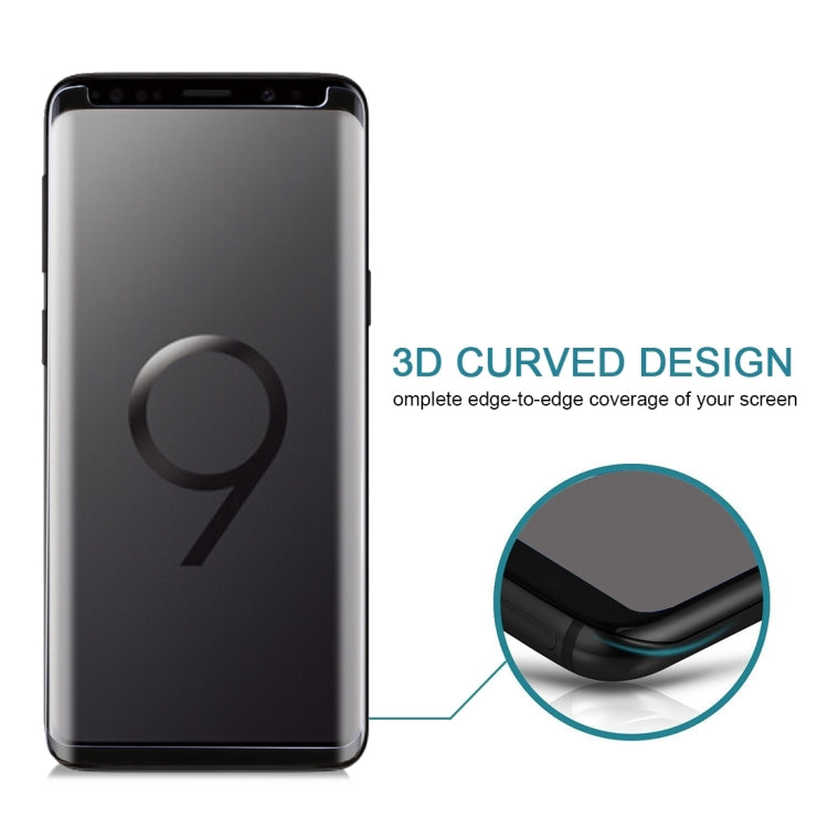 25 ชิ้นสำหรับ Galaxy S9 9H ความแข็งพื้นผิว 3D ขอบโค้งป้องกันรอยขีดข่วนไม่เต็มหน้าจอ HD กระจกนิรภัยป้องกันหน้าจอ, For Galaxy S9, Non-full (25 PCS), For Galaxy S9
