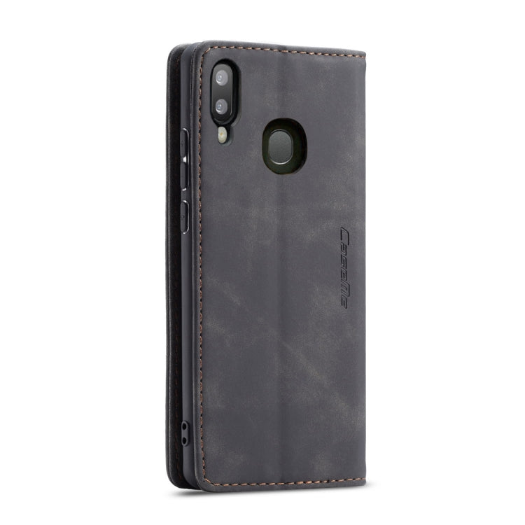 CaseMe-013 ซองหนังพลิกแนวนอน Retro Frosted มัลติฟังก์ชั่นสำหรับ Galaxy A20 / A30 พร้อมช่องเสียบการ์ดและที่วางและกระเป๋าสตางค์, For Galaxy A20 / A30