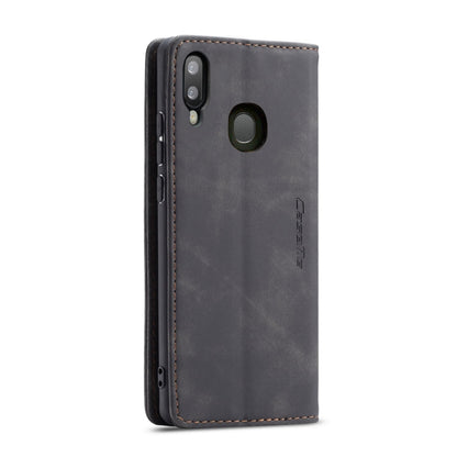 CaseMe-013 ซองหนังพลิกแนวนอน Retro Frosted มัลติฟังก์ชั่นสำหรับ Galaxy A20 / A30 พร้อมช่องเสียบการ์ดและที่วางและกระเป๋าสตางค์, For Galaxy A20 / A30