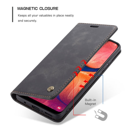 CaseMe-013 ซองหนังพลิกแนวนอน Retro Frosted มัลติฟังก์ชั่นสำหรับ Galaxy A20 / A30 พร้อมช่องเสียบการ์ดและที่วางและกระเป๋าสตางค์, For Galaxy A20 / A30