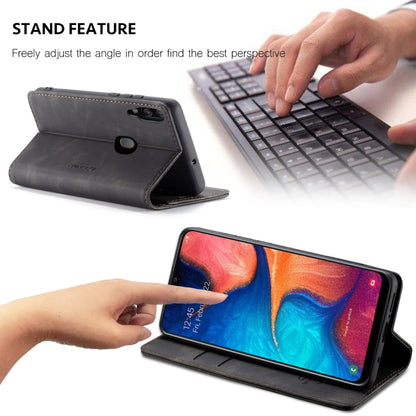 CaseMe-013 ซองหนังพลิกแนวนอน Retro Frosted มัลติฟังก์ชั่นสำหรับ Galaxy A20 / A30 พร้อมช่องเสียบการ์ดและที่วางและกระเป๋าสตางค์, For Galaxy A20 / A30