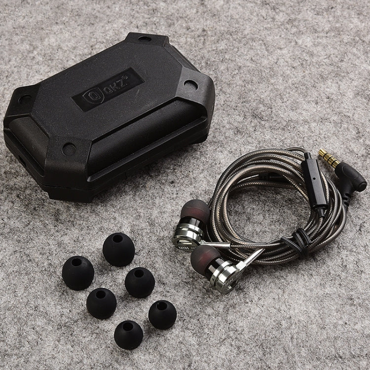 QKZ DM9 หูฟังเพลงกีฬาแบบอินเอียร์โลหะคุณภาพสูงรุ่นไมโครโฟน