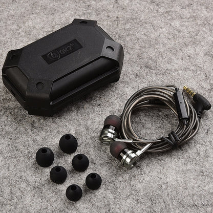 QKZ DM9 หูฟังเพลงกีฬาแบบอินเอียร์โลหะคุณภาพสูงรุ่นไมโครโฟน