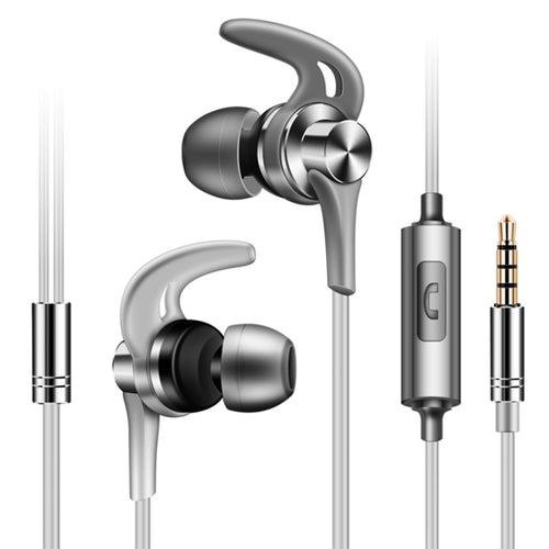 QKZ EQ1 CNC Metal Shark Fin Headphones หูฟังเพลงกีฬา, เวอร์ชันไมโครโฟน