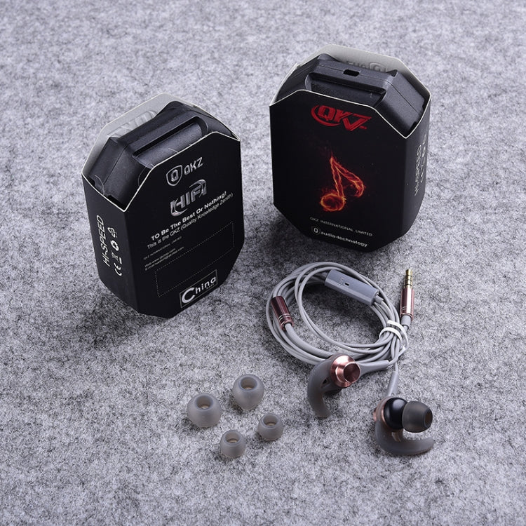 QKZ EQ1 CNC Metal Shark Fin Headphones หูฟังเพลงกีฬา, เวอร์ชันไมโครโฟน