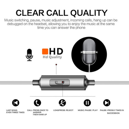 QKZ EQ1 CNC Metal Shark Fin Headphones หูฟังเพลงกีฬา, เวอร์ชันไมโครโฟน