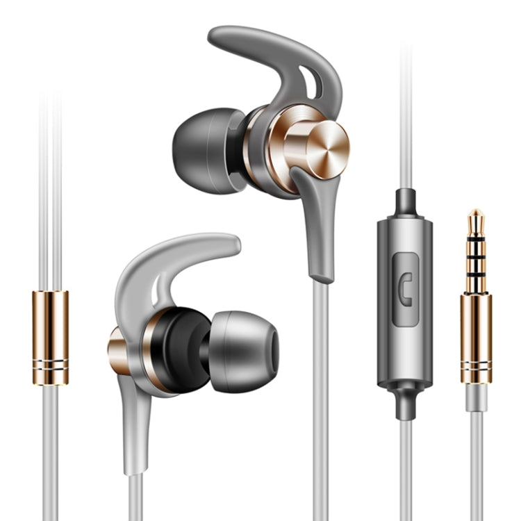 QKZ EQ1 CNC Metal Shark Fin Headphones หูฟังเพลงกีฬา, เวอร์ชันไมโครโฟน