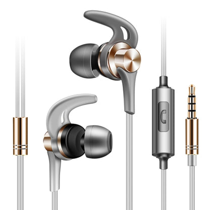 QKZ EQ1 CNC Metal Shark Fin Headphones หูฟังเพลงกีฬา, เวอร์ชันไมโครโฟน