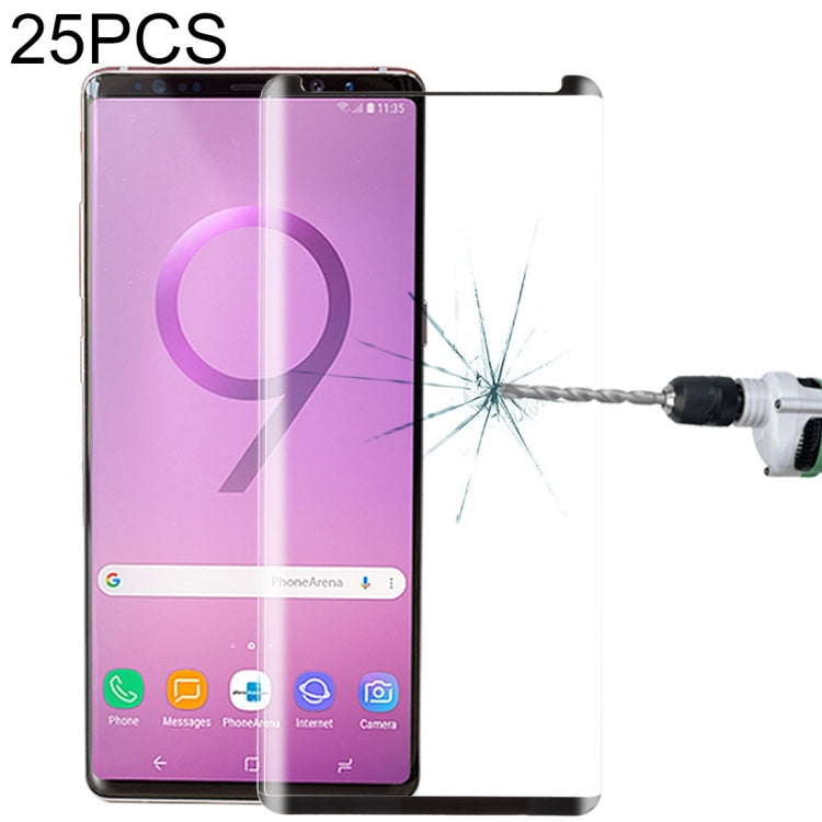 25 PCS Case Friendly Edge Glue ฟิล์มกระจกนิรภัยสำหรับ Galaxy Note 9, For Galaxy Note 9 （25 PCS）