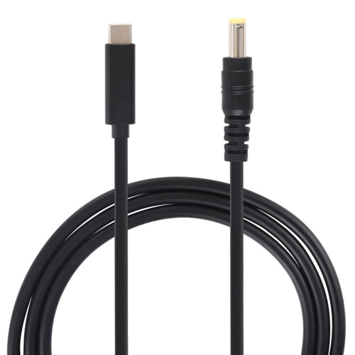 USB-C / Type-C ถึง 5.5 x 2.5 มม. สายชาร์จสำหรับแล็ปท็อป, ความยาวสายเคเบิล: ประมาณ 1.5 ม. (สีดำ), Type-C to 5.5 x 2.5mm(Straight)