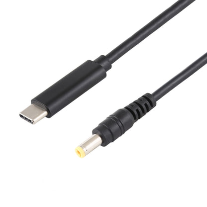 USB-C / Type-C ถึง 5.5 x 2.5 มม. สายชาร์จสำหรับแล็ปท็อป, ความยาวสายเคเบิล: ประมาณ 1.5 ม. (สีดำ), Type-C to 5.5 x 2.5mm(Straight)