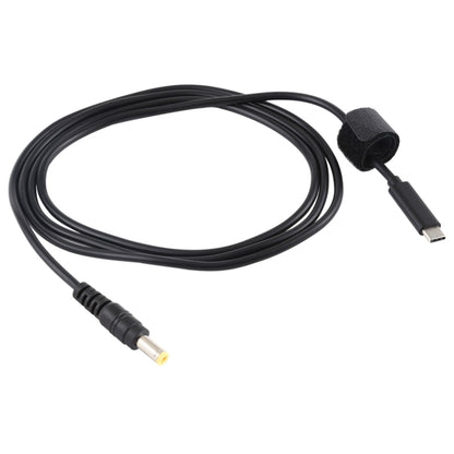 USB-C / Type-C ถึง 5.5 x 2.5 มม. สายชาร์จสำหรับแล็ปท็อป, ความยาวสายเคเบิล: ประมาณ 1.5 ม. (สีดำ), Type-C to 5.5 x 2.5mm(Straight)