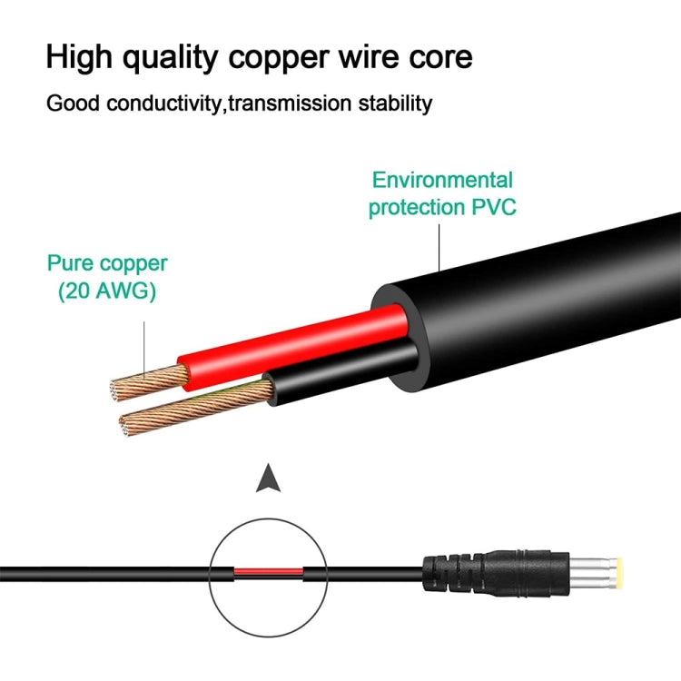 USB-C / Type-C ถึง 5.5 x 2.5 มม. สายชาร์จสำหรับแล็ปท็อป, ความยาวสายเคเบิล: ประมาณ 1.5 ม. (สีดำ), Type-C to 5.5 x 2.5mm(Straight)