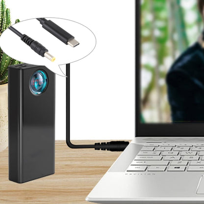 USB-C / Type-C ถึง 5.5 x 2.5 มม. สายชาร์จสำหรับแล็ปท็อป, ความยาวสายเคเบิล: ประมาณ 1.5 ม. (สีดำ), Type-C to 5.5 x 2.5mm(Straight)