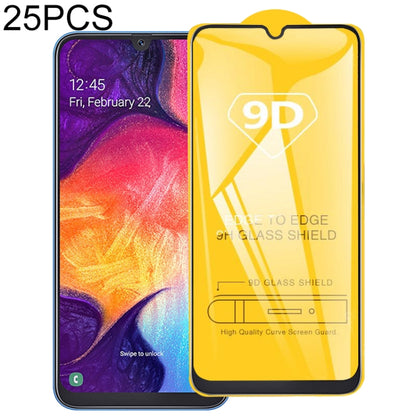 25 ชิ้นสำหรับ Galaxy A50s 9D เต็มกาวเต็มหน้าจอฟิล์มกระจกนิรภัย, For Galaxy A50s