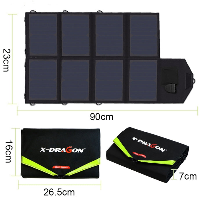 ALLPOWERS เครื่องชาร์จพลังงานแสงอาทิตย์ 40W เครื่องชาร์จแบตเตอรี่พลังงานแสงอาทิตย์แบบพกพา 5V 18V