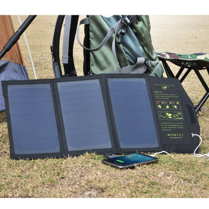 ALLPOWERS 18V 21W แผงชาร์จพลังงานแสงอาทิตย์กันน้ำพลังงานแสงอาทิตย์พับได้