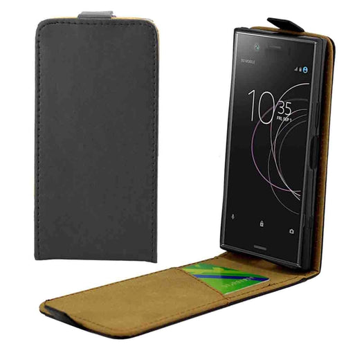 สำหรับ Sony Xperia XZ1 Compact ซองหนังฝาหลังป้องกันแนวตั้งพร้อมช่องใส่การ์ด, For Xperia XZ1 Compact
