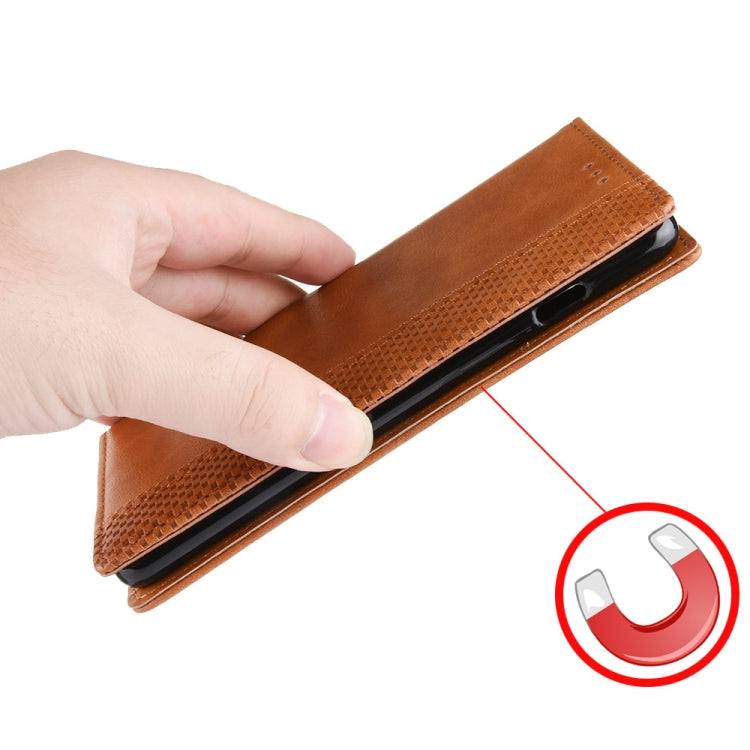Magnetic Buckle Retro Texture ซองหนังพลิกแนวนอนสำหรับ Sony Xperia 10 Plus พร้อมตัวยึดและช่องเสียบการ์ดและกระเป๋าสตางค์, Sony Xperia 10 Plus