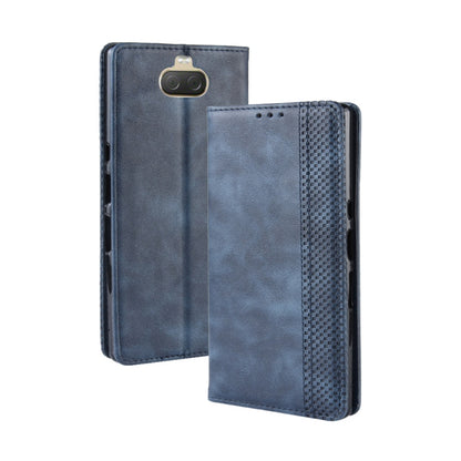 Magnetic Buckle Retro Texture ซองหนังพลิกแนวนอนสำหรับ Sony Xperia 10 Plus พร้อมตัวยึดและช่องเสียบการ์ดและกระเป๋าสตางค์, Sony Xperia 10 Plus