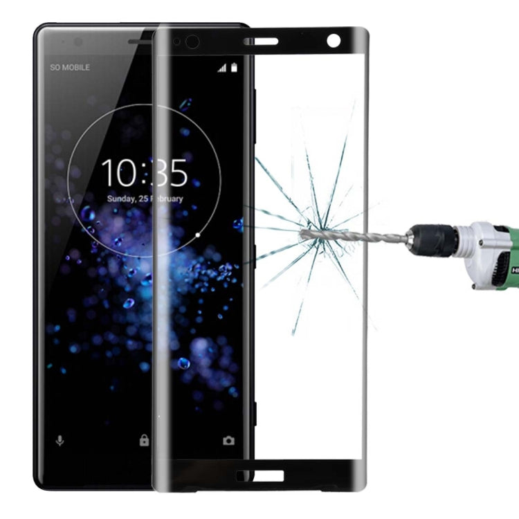 สำหรับ Sony Xperia XZ2 0.3 มม. 9H ความแข็งพื้นผิว 3D ฟิล์มกระจกนิรภัยแบบเต็มหน้าจอ, Sony Xperia XZ2