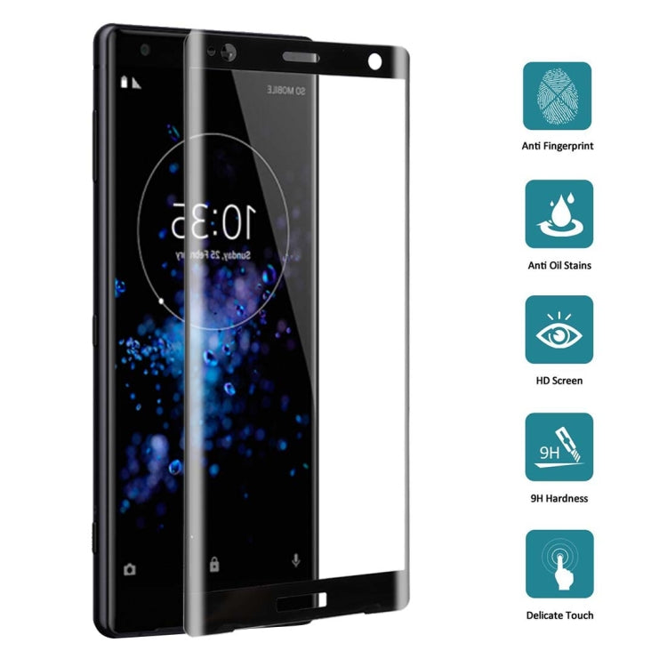 สำหรับ Sony Xperia XZ2 0.3 มม. 9H ความแข็งพื้นผิว 3D ฟิล์มกระจกนิรภัยแบบเต็มหน้าจอ, Sony Xperia XZ2