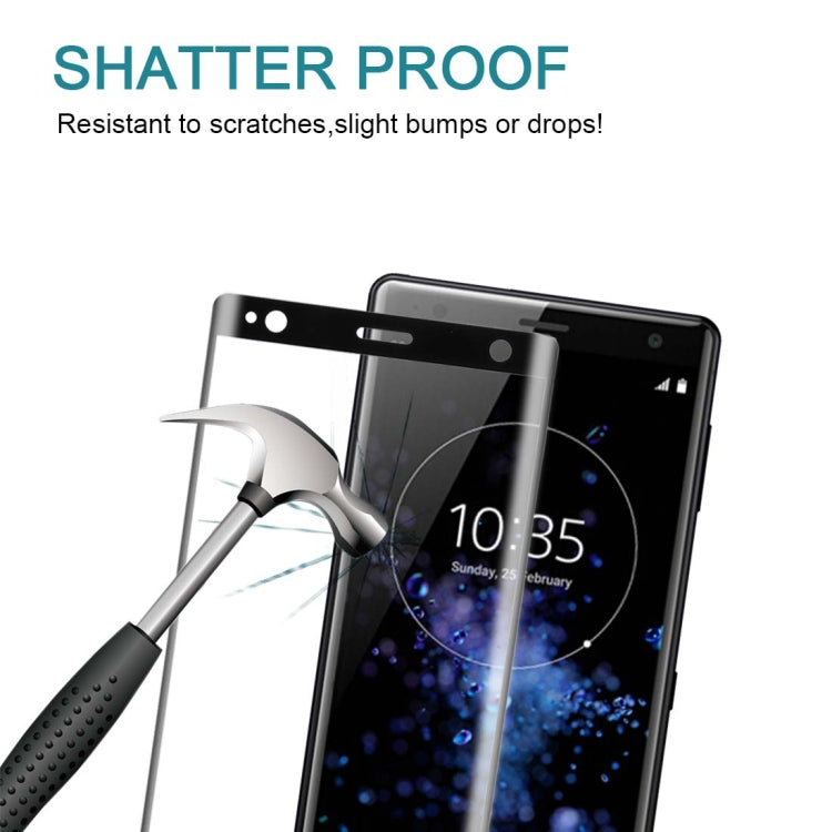 สำหรับ Sony Xperia XZ2 0.3 มม. 9H ความแข็งพื้นผิว 3D ฟิล์มกระจกนิรภัยแบบเต็มหน้าจอ, Sony Xperia XZ2