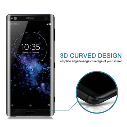 สำหรับ Sony Xperia XZ2 0.3 มม. 9H ความแข็งพื้นผิว 3D ฟิล์มกระจกนิรภัยแบบเต็มหน้าจอ, Sony Xperia XZ2