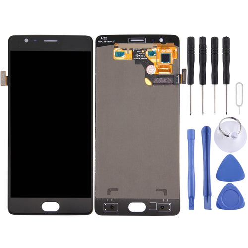 สำหรับ OnePlus 3 (รุ่น A3003) Digitizer Full Assembly หน้าจอ LCD ต้นฉบับ, For OnePlus 3 A3003 Black