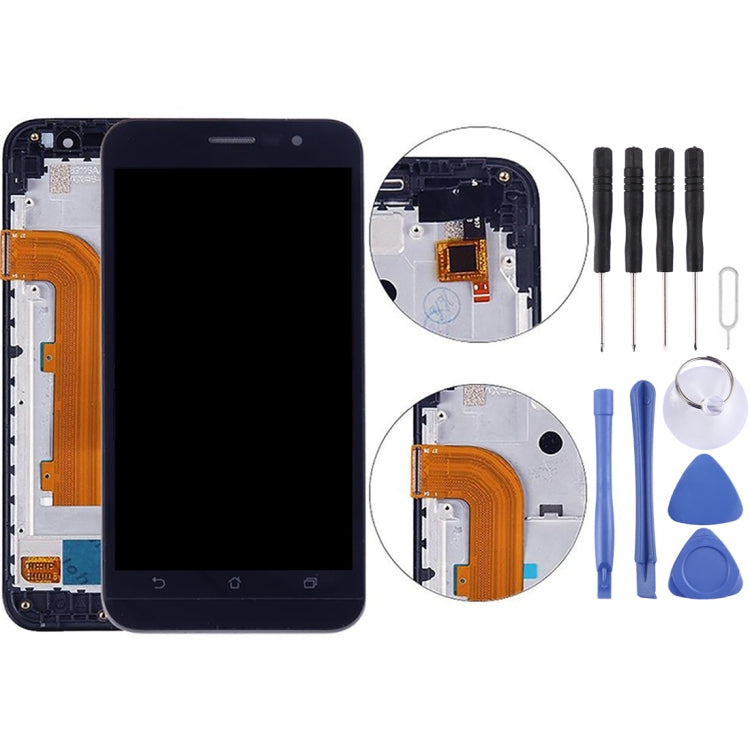 หน้าจอ LCD 5.0 นิ้วและชุดประกอบ Digitizer พร้อมกรอบสำหรับ Asus Zenfone Go ZB500KL X00AD, Zenfone Go / ZB500K