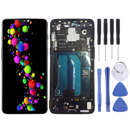 สำหรับ OnePlus 6 Digitizer Full ASSEMBLY พร้อมกรอบ OEM หน้าจอ LCD, For OnePlus 6