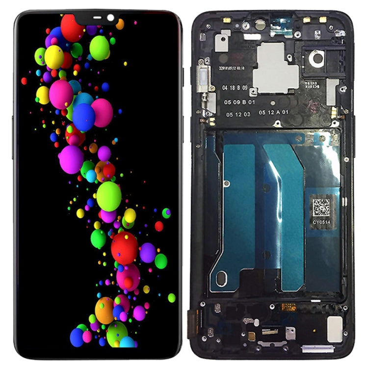 สำหรับ OnePlus 6 Digitizer Full ASSEMBLY พร้อมกรอบ OEM หน้าจอ LCD, For OnePlus 6