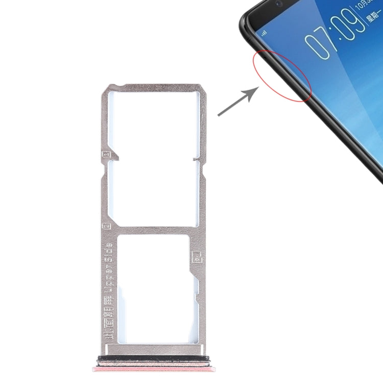 สำหรับ Vivo Y75 2 x ถาดซิมการ์ด + ถาดการ์ด Micro SD, For Vivo Y75