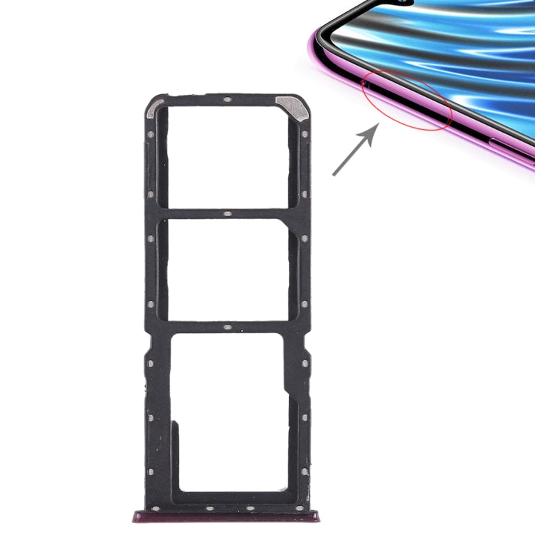 สำหรับ OPPO A7x / F9 / F9 Pro / Realme 2 Pro 2 x ถาดซิมการ์ด + ถาดการ์ด Micro SD, For OPPO A7x / F9