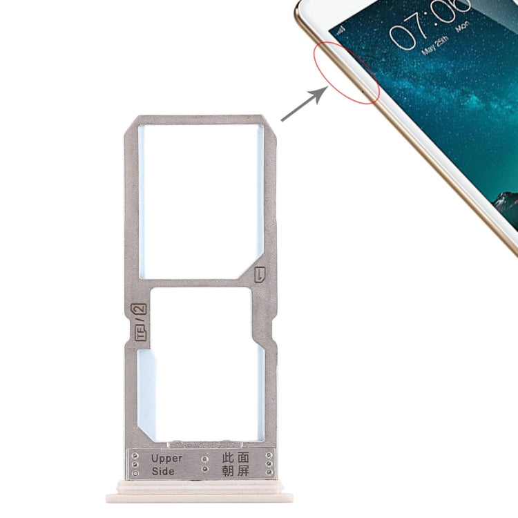 สำหรับถาดซิมการ์ด Vivo Y67 + ถาดซิมการ์ด / ถาดการ์ด Micro SD, For Vivo Y67