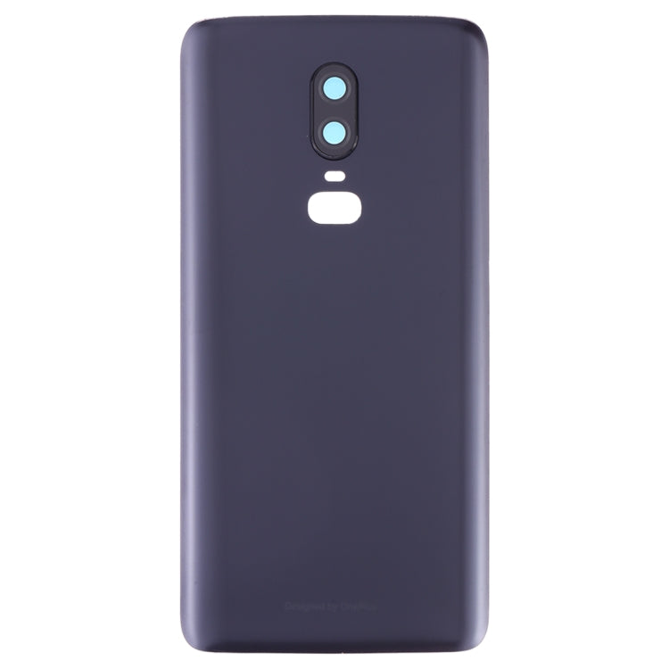 สำหรับ OnePlus 6 Frosted ฝาหลังแบตเตอรี่พร้อมเลนส์กล้อง, For OnePlus 6 (Frosted Black)
