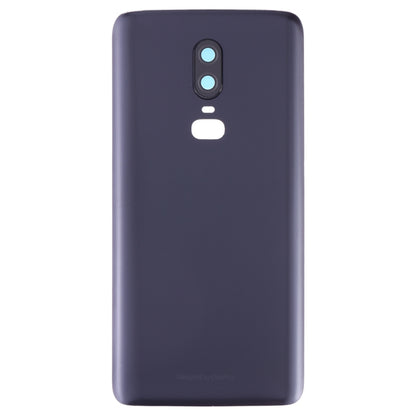 สำหรับ OnePlus 6 Frosted ฝาหลังแบตเตอรี่พร้อมเลนส์กล้อง, For OnePlus 6 (Frosted Black)