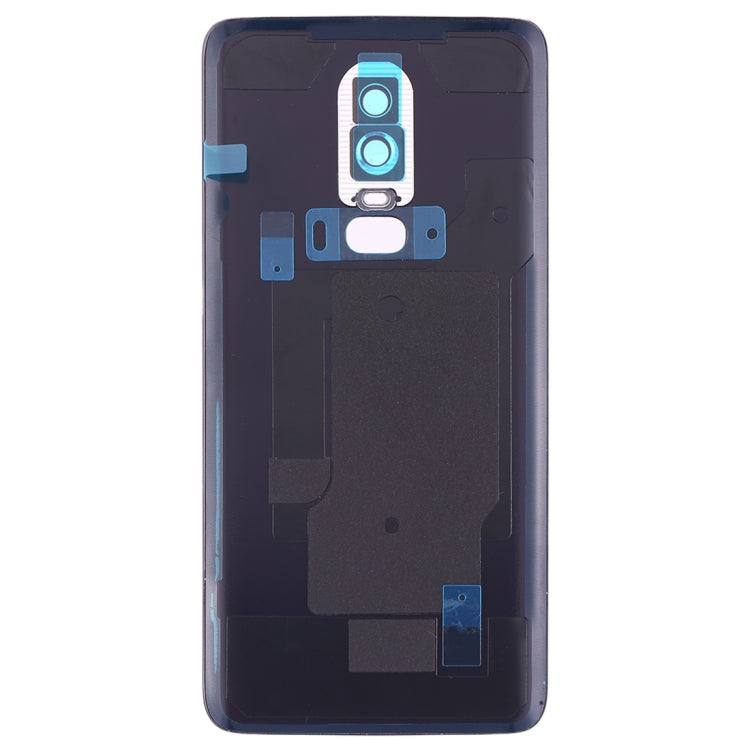สำหรับ OnePlus 6 Frosted ฝาหลังแบตเตอรี่พร้อมเลนส์กล้อง, For OnePlus 6 (Frosted Black)