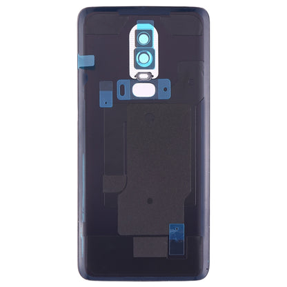 สำหรับ OnePlus 6 Frosted ฝาหลังแบตเตอรี่พร้อมเลนส์กล้อง, For OnePlus 6 (Frosted Black)