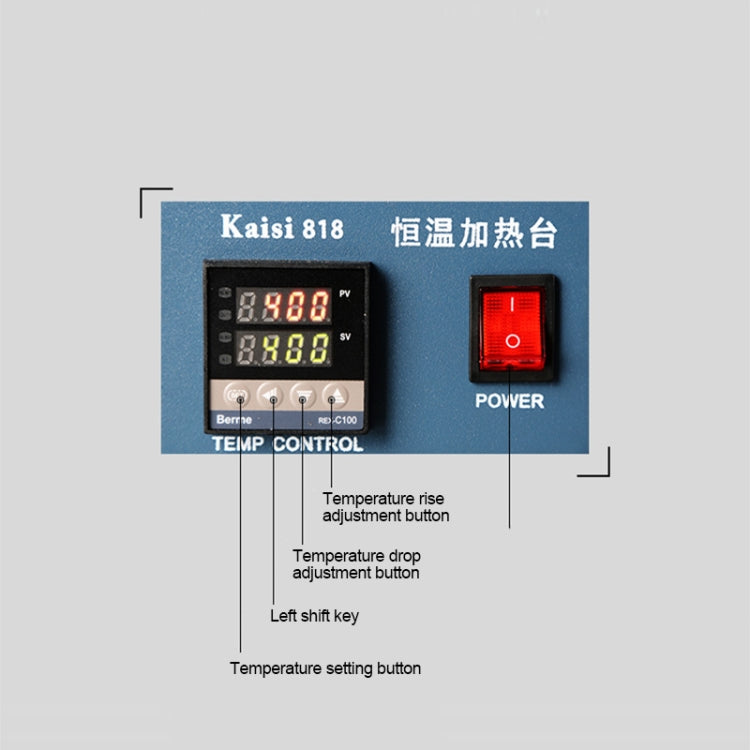 Kaisi 818 สถานีทำความร้อนแผ่นทำความร้อนอุณหภูมิคงที่, ปลั๊ก US, Kaisi 818 US Plug, Kaisi 818 EU Plug